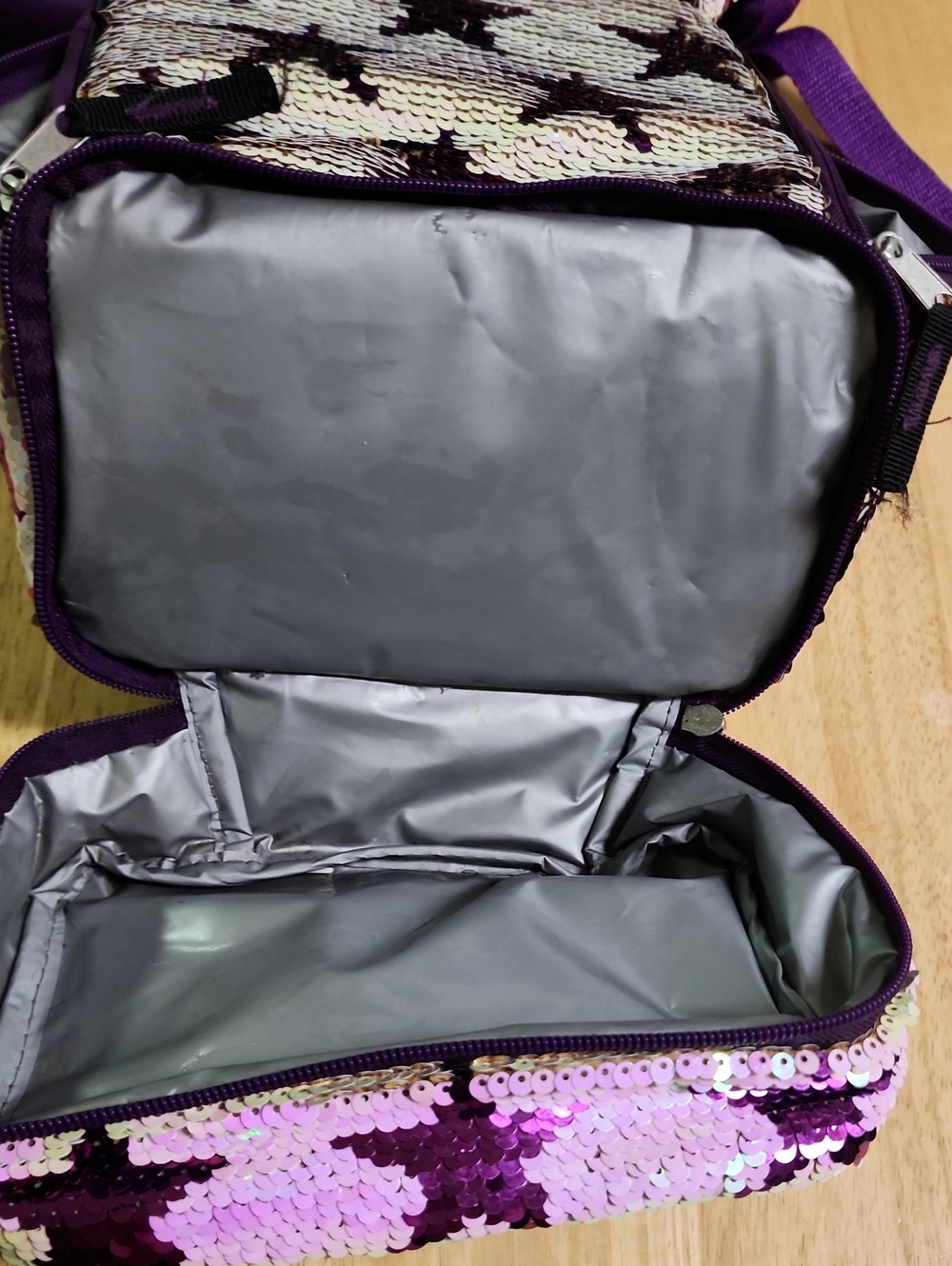 Accessory Innovations Kids Purple Reversible Sequin Star Backpack & Lunchbox Set - Picture 12 of 16